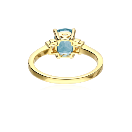 Anillo Oro 18k topacio y diamantes 0.40cts "Lawson"