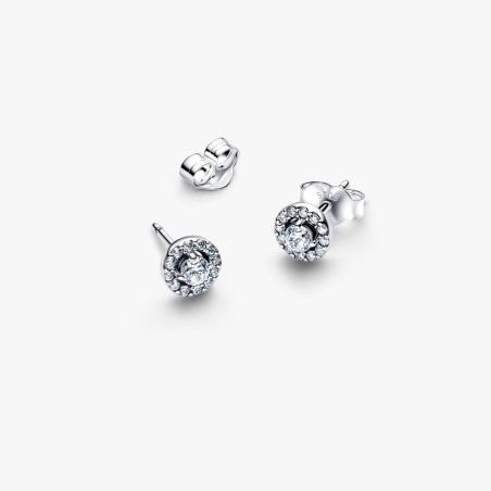 Pendientes Pandora halo plata 293019C01