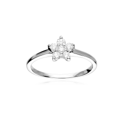 Anillo Oro 18k y diamantes 0.25cts "Herbaria"