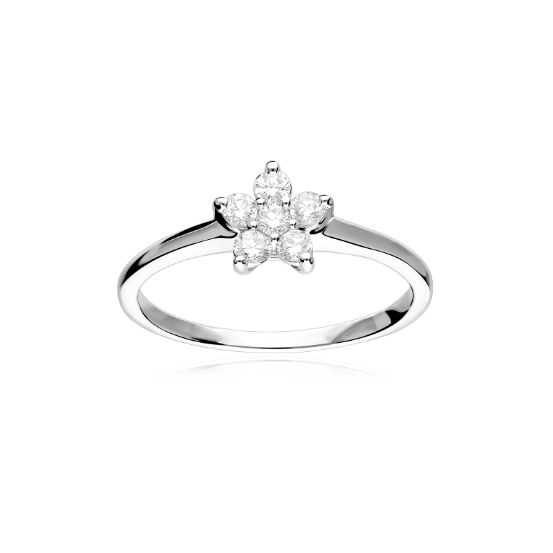 Anillo Oro 18k y diamantes 0.25cts "Herbaria"