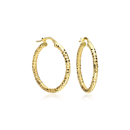 Aros Plata de ley baño Oro 18k 30mm "Reider"