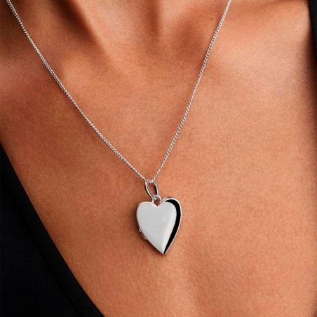 Colgante Pandora corazón plata grabable 394013C01