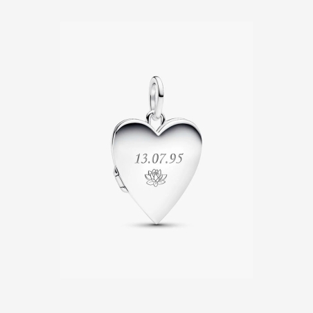 Colgante Pandora corazón plata grabable 394013C01