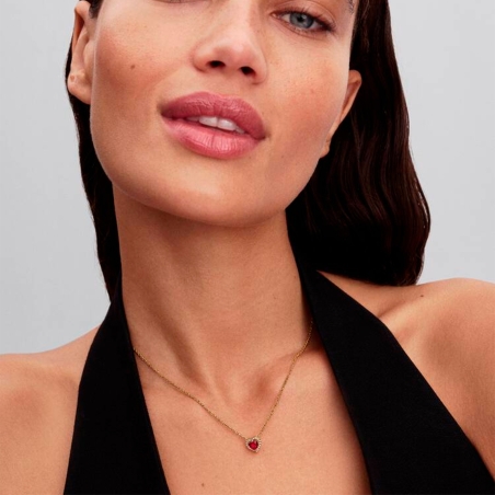 Collar Pandora corazón brillante rojo 368425C02-45