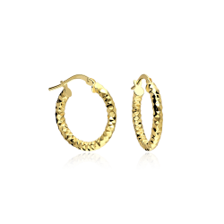 Aros Plata de ley baño Oro 18k 20mm "Reider"