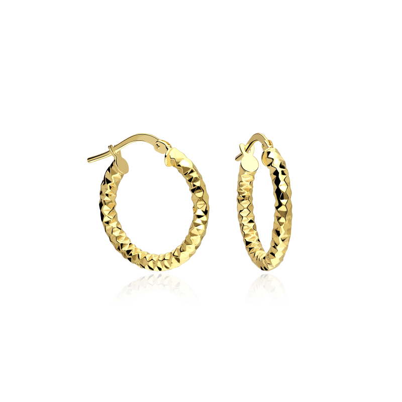 Aros Plata de ley baño Oro 18k 20mm "Reider"