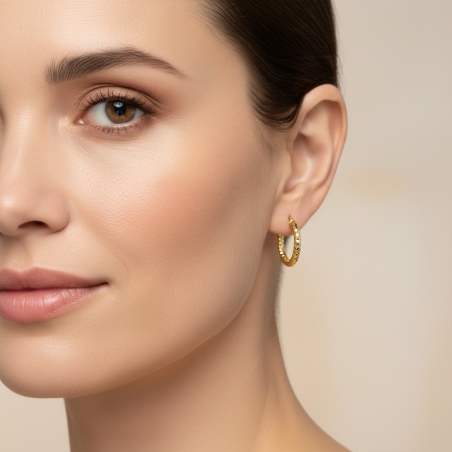 Aros Plata de ley baño Oro 18k 20mm "Reider"