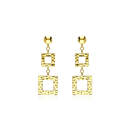 Pendientes Plata de ley baño Oro 18k "Saers"