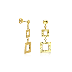 Pendientes Plata de ley baño Oro 18k "Saers"