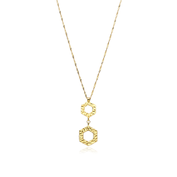 Gargantilla Plata ley con baño Oro 18k "Goru"