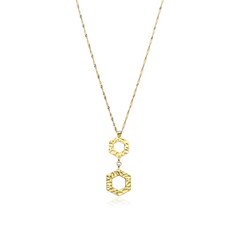 Gargantilla Plata ley con baño Oro 18k "Goru"