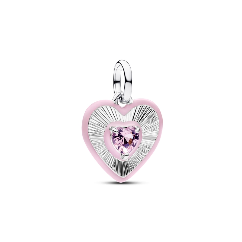 Charm Pandora Medallón Corazón Rosa 794409C01