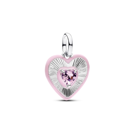 Charm Pandora Medallón Corazón Rosa 794409C01