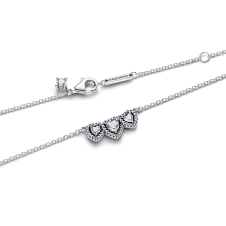 Collar Pandora Corazones Brillantes 394412C01