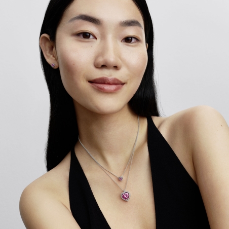 Collar Pandora Corazón Rosa 394414C01