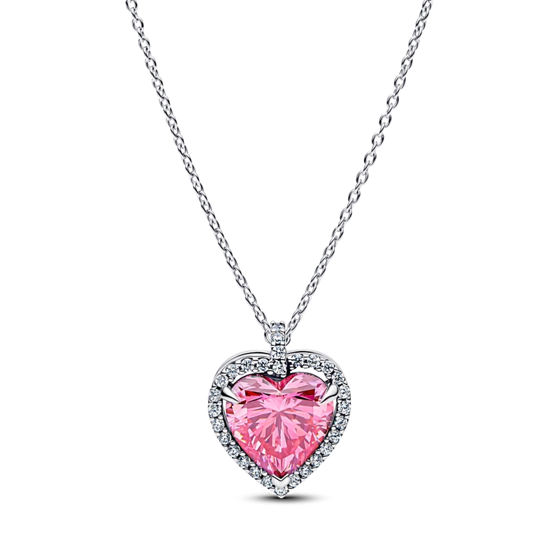 Collar Pandora Corazón Rosa 394414C01