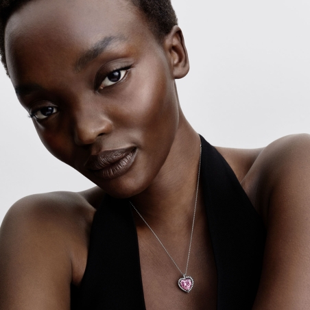 Collar Pandora Corazón Rosa 394414C01