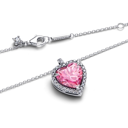Collar Pandora Corazón Rosa 394414C01
