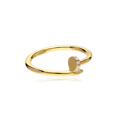 Anillo Oro 18k y diamantes 0.03cts "Clouny"
