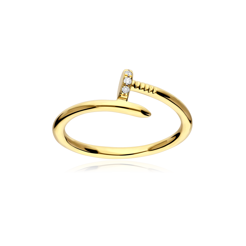 Anillo Oro 18k y diamantes 0.03cts "Clouny"