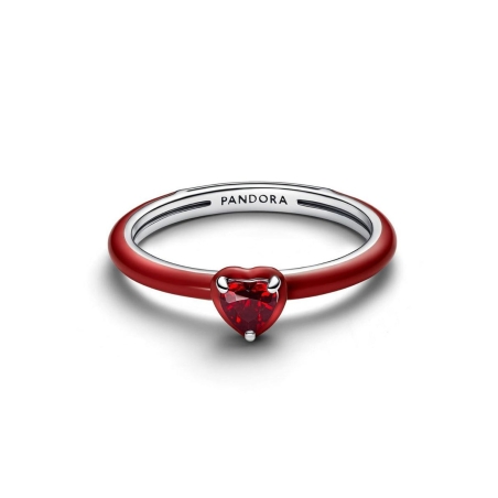 Anillo Pandora Corazón Rojo 193088C05