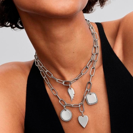 Colgante Pandora etiqueta cuadrada grabable 394009C01