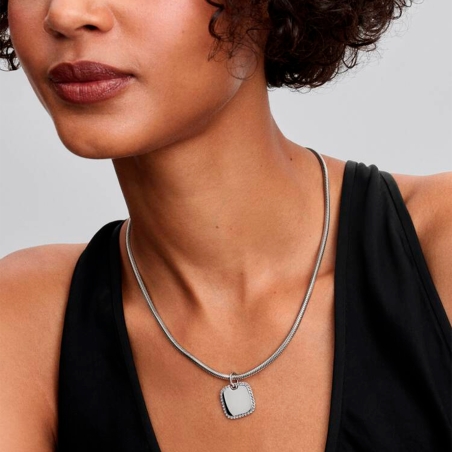 Colgante Pandora etiqueta cuadrada grabable 394009C01