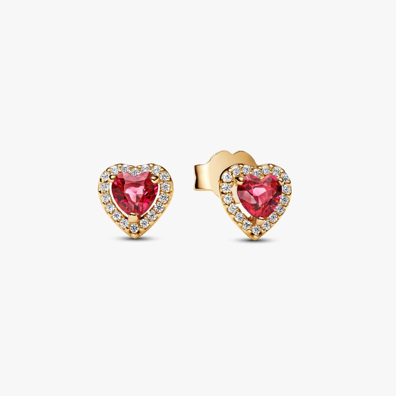 Pendientes Pandora Corazones Cherry 268427C02