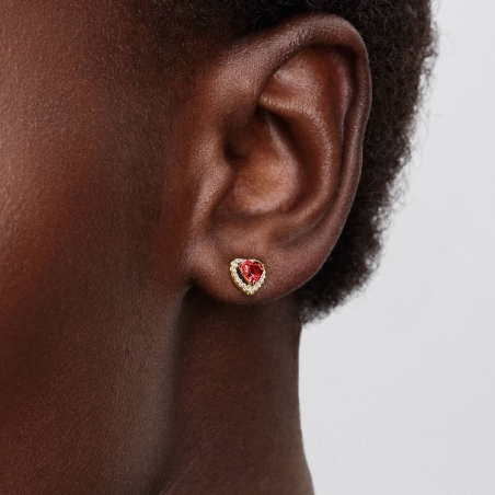 Pendientes Pandora Corazones Cherry 268427C02