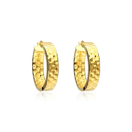 Aros Plata Baño Oro 18k 25mm "Clapés"
