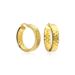 Aros Plata Baño Oro 18k 25mm "Clapés"