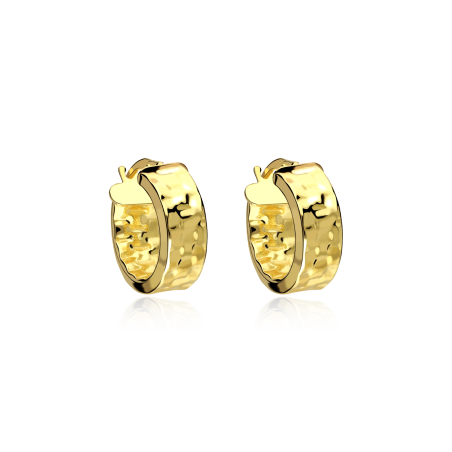 Aros Plata Baño Oro 18k 15mm "Clapés"