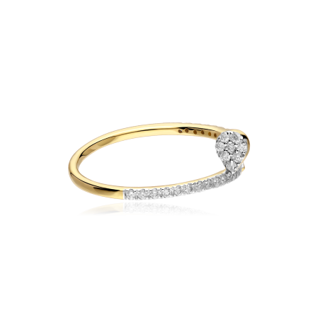Anillo Oro 18k y diamantes 0.25cts "Cloun"