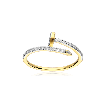 Anillo Oro 18k y diamantes 0.25cts "Cloun"