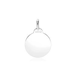 Colgante Placa Plata primera ley 18mm "Atlas"