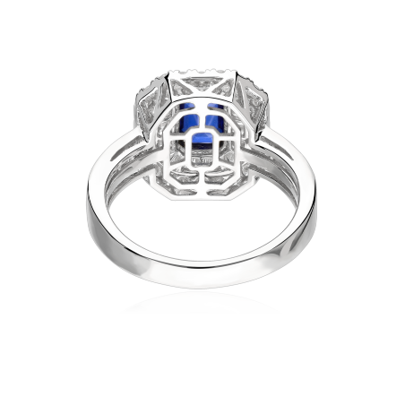 Anillo Oro 18k, zafiro y diamantes 1.05cts "Confleur"