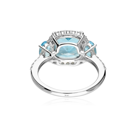 Anillo Oro 18k, gemas y diamantes 0.41cts "Jour"