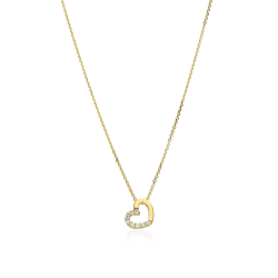Gargantilla Oro 18k y circonitas Corazón "Klee"
