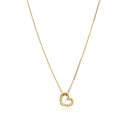 Gargantilla Oro 18k y circonitas Corazón "Klee"