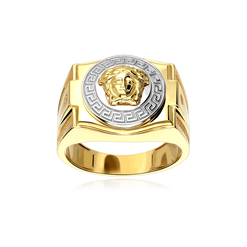 Sello Oro 18k y circonitas "Medusa"