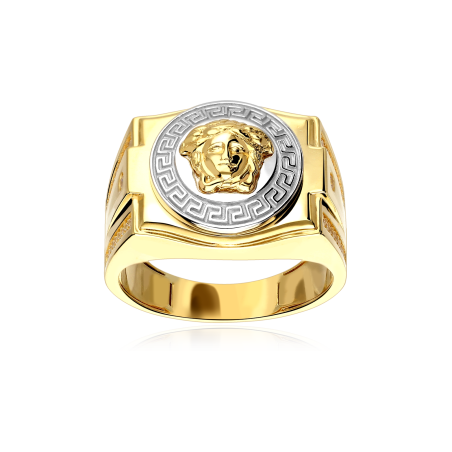 Sello Oro 18k y circonitas "Medusa"