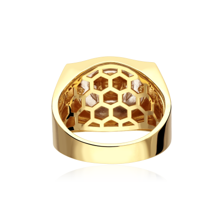 Sello Oro 18k y circonitas "Medusa"