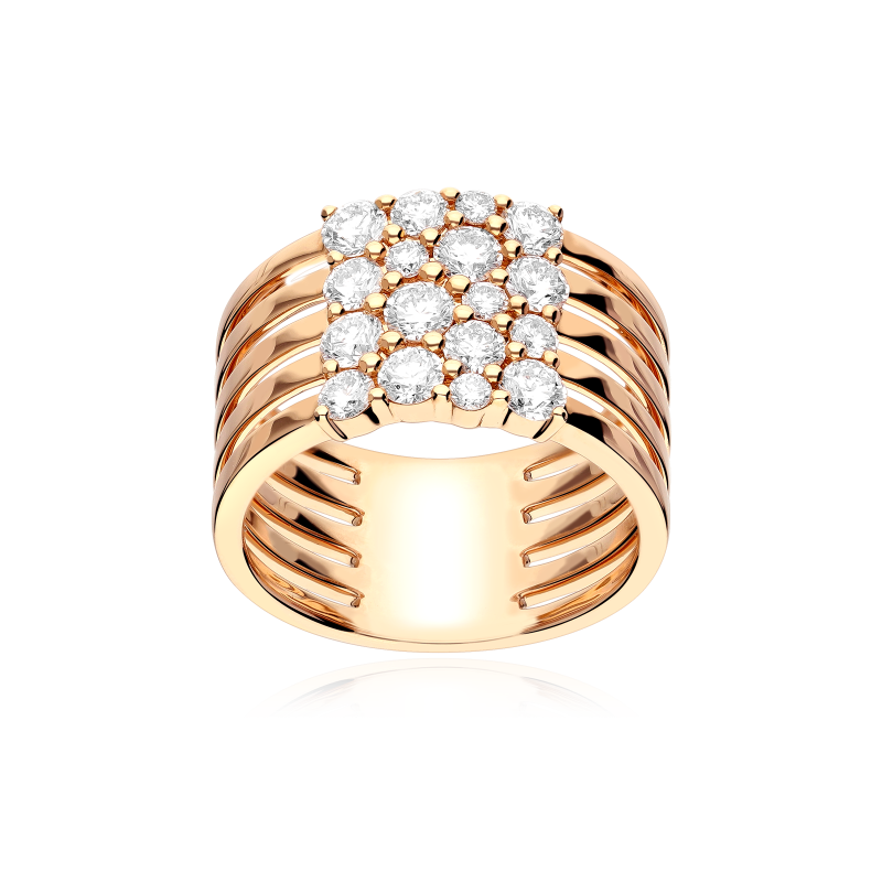 Anillo Oro rosa 18k y diamantes 1.61cts "Luxure"