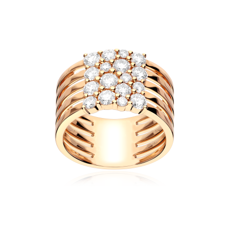 Anillo Oro rosa 18k y diamantes 1.61cts "Luxure"