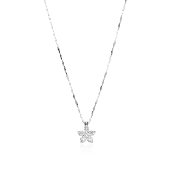 Gargantilla Oro 18k y diamantes 0.25cts "Herbaria"