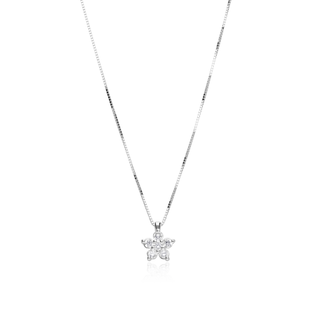 Gargantilla Oro 18k y diamantes 0.25cts "Herbaria"