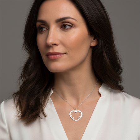 Gargantilla personalizable Plata primera ley corazón "Kamasi"