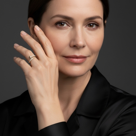 Anillo Oro 18k y diamantes 0.47cts "Cloun"