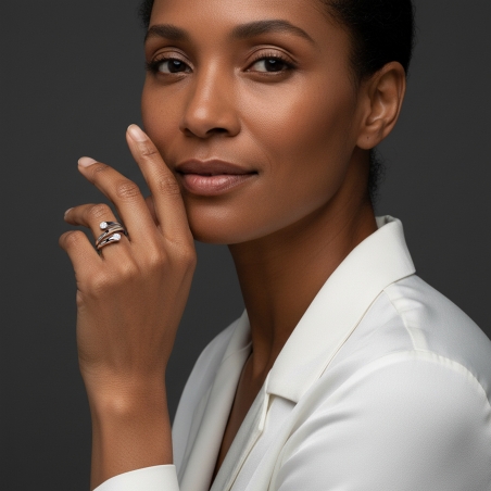 Anillo Plata primera ley y circonitas "Campanilla"