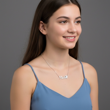 Gargantilla personalizable Plata primera ley "Stitch"